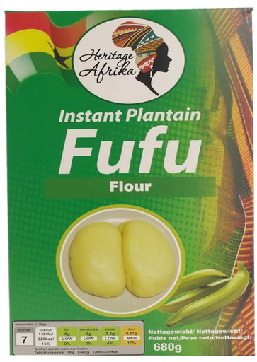 HERITAGE AFRIKA Fufu Flour Plantain 680g